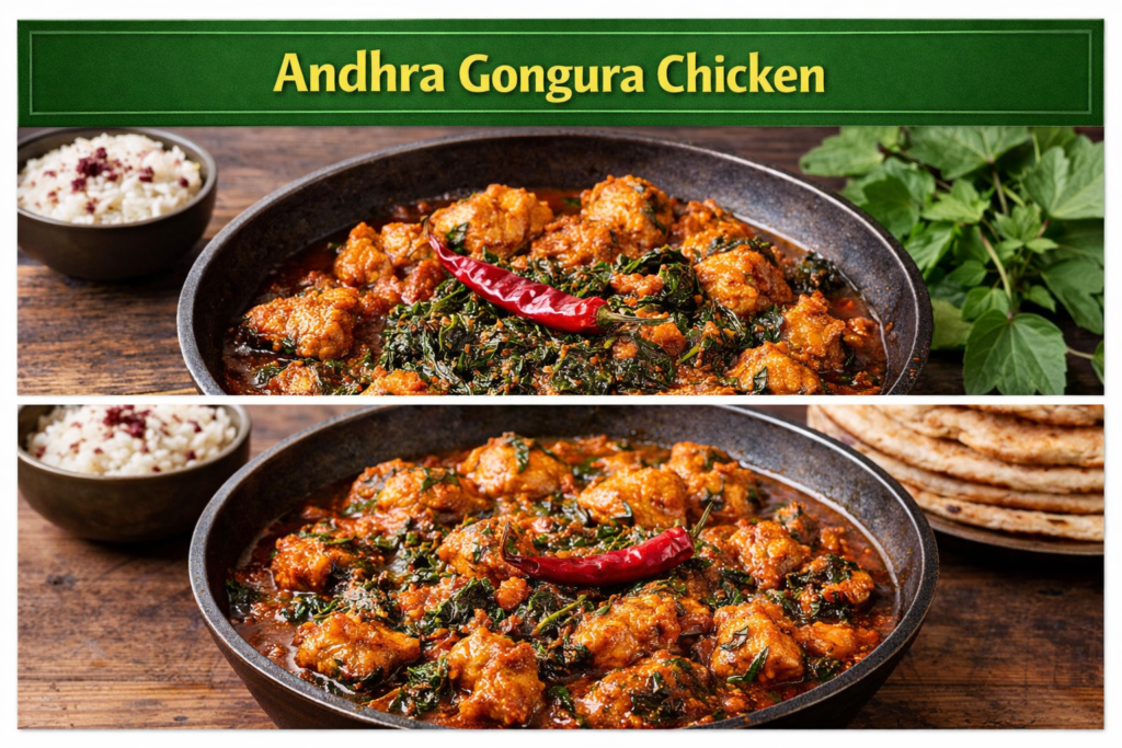 Andhra Gongura Chicken