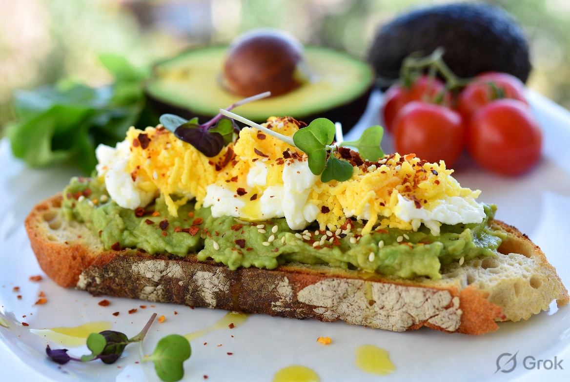 Grated Egg Avocado Toast