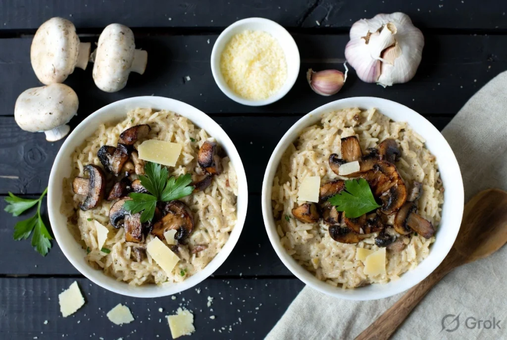 Garlic Mushroom Rice Bowls